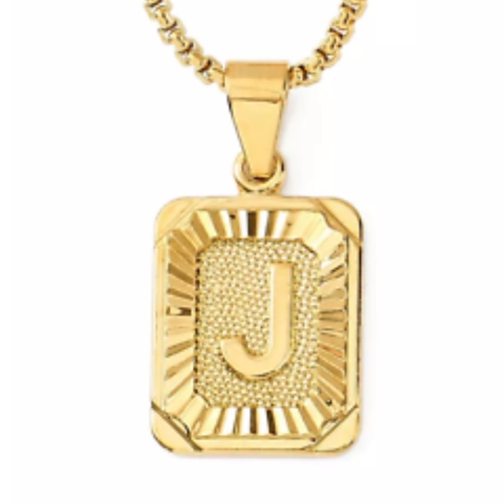 Gold Initial J’ Pendent